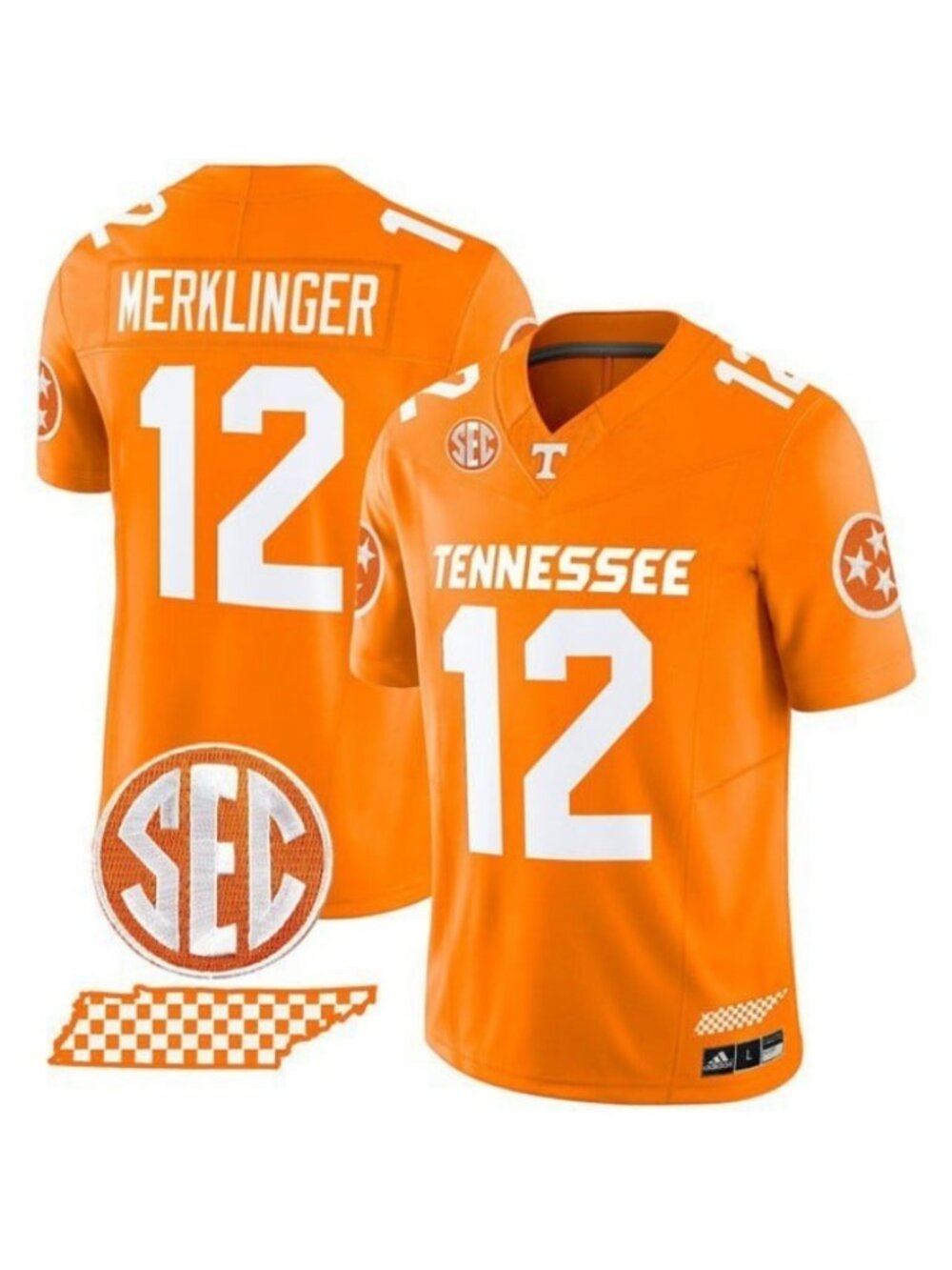 Kids Youths Jake Merklinger Vapor Stitched Orange Jersey